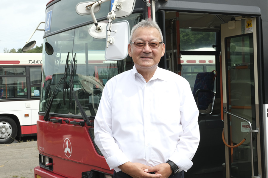 ベテラン運転手にインタビュー
